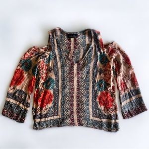 Floral Cold Shoulder Top